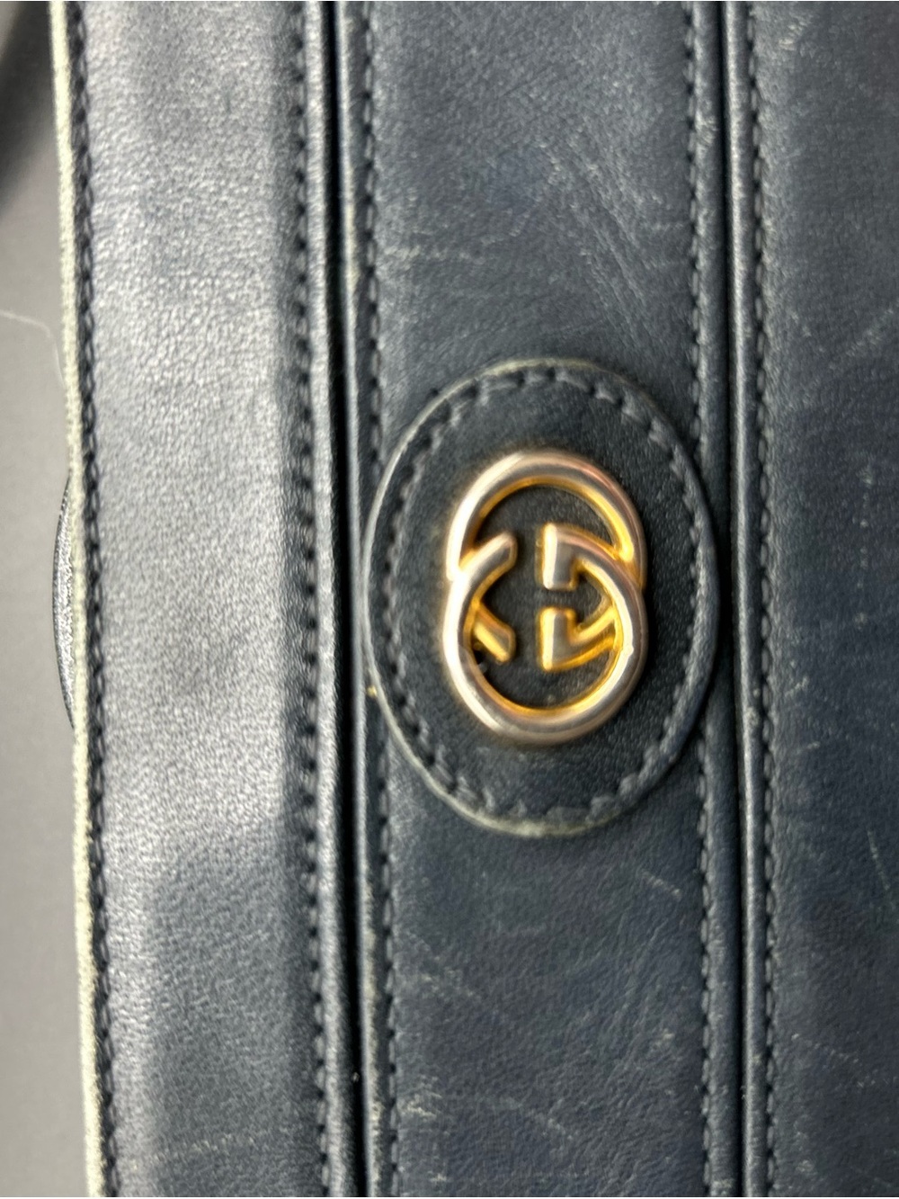 ✨ Vintage Gucci Navy GG Monogram Shoulder Bag / Crossbody ✨ - Picture 8 of 16
